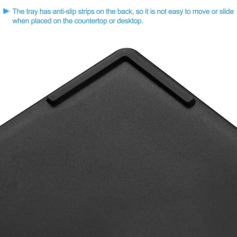 6Pcs Serving Tray Small Mini Tray 4" x 8" Plastic Rectangular Wooden Serving Trays Decorative Ottoman Platter