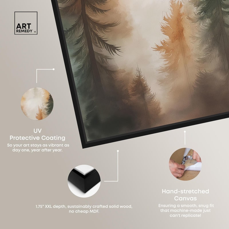 Misty Pines II Canvas by Art Remedy