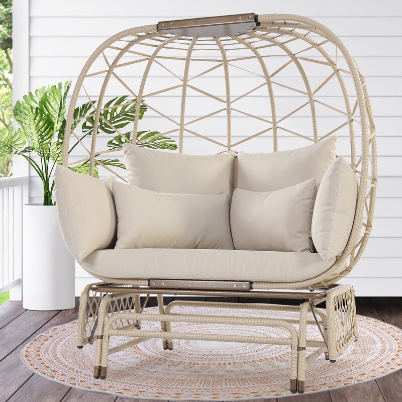 FINCATI Outdoor Patio Double Egg Chair 500lb Oversized Lounge Rocking Basket Bed Bath Beyond 39884830