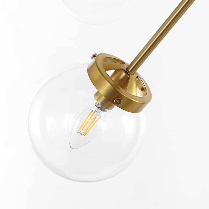 GetLedel 12-Light Modern Sputnik Sphere Chandelier with Glass Globe Shades - 39.5"