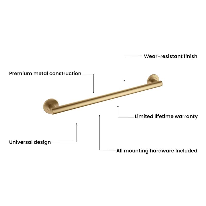 24-Inch Stainless Steel Bathroom Safety Grab Bar