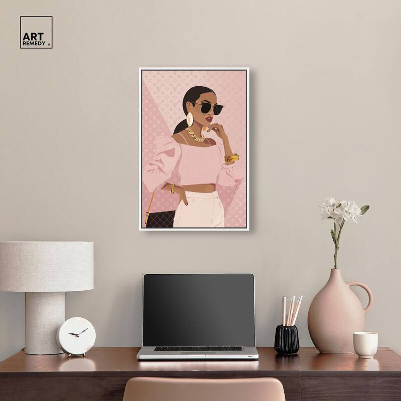 Simple Pink Look Canvas by Art Remedy