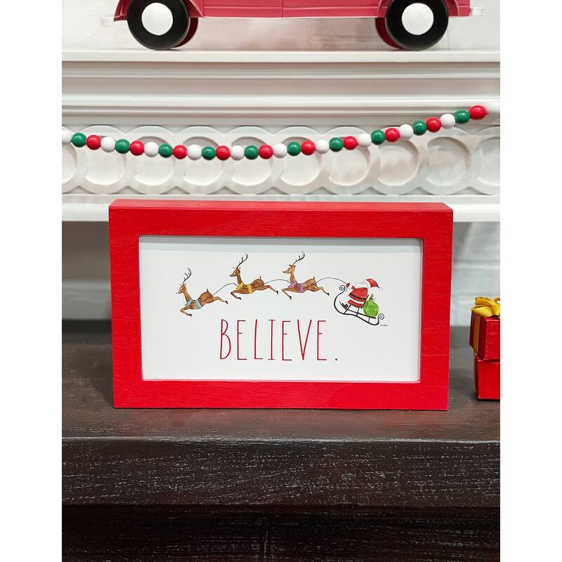 Rae Dunn CHRISTMAS Décor - Wall/Desk Signs - BELIEVE