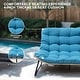 preview thumbnail 30 of 48, Double Papasan Chair Loveseat with Cushion, All-weather PE Rattan and Metal Frame for Indoor Outdoor