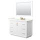 Option White / Giotto Quartz Top / Satin Bronze Hardware