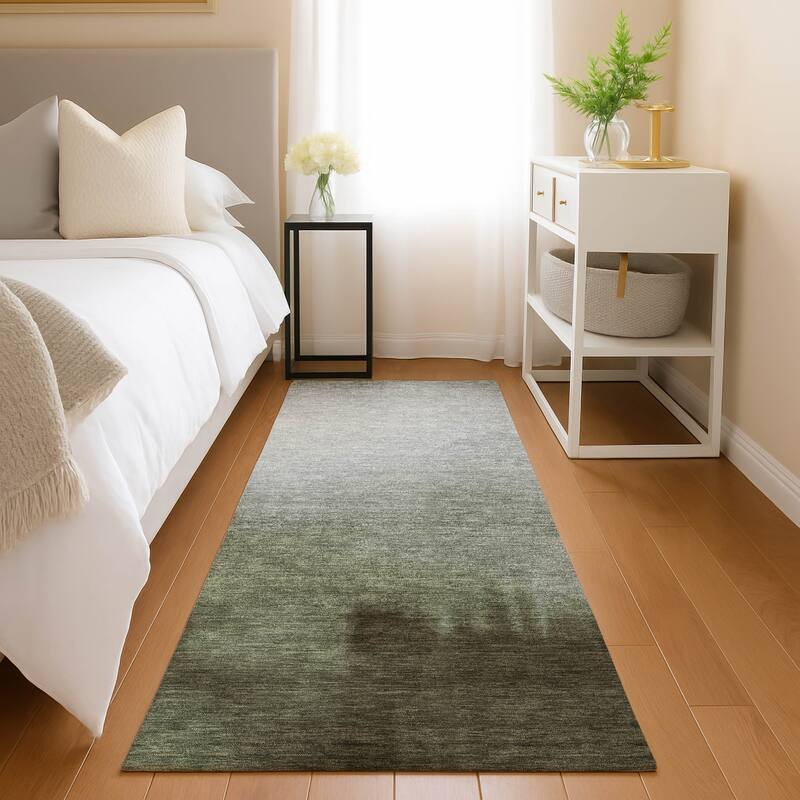 Machine Washable Indoor/ Outdoor Modern Dawn Chantille Rug