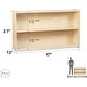preview thumbnail 4 of 3, RRI Goods 2 Shelf Montessori Horizontal Bookcase with Wheels, Wooden BookShelf Organizer Kids Supplies Storage Unit