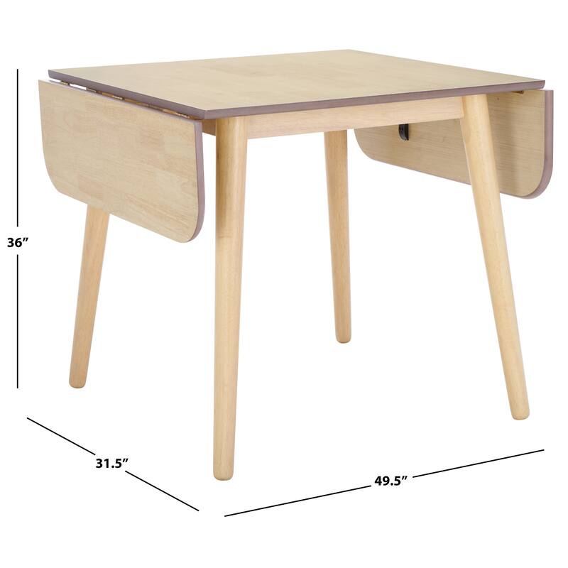 SAFAVIEH Home Damarius Drop Leaf Dining Table - 51"W x 31"D x 29"H