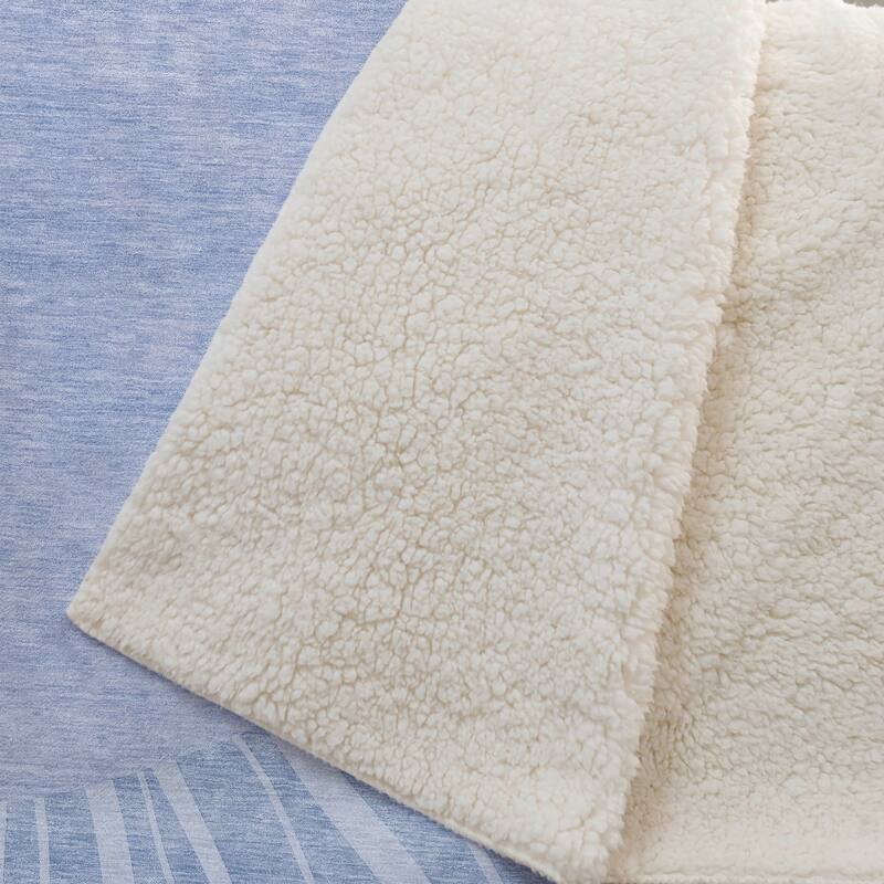 Premium Machine Washable Modern Sun Sherpa Throw Blanket