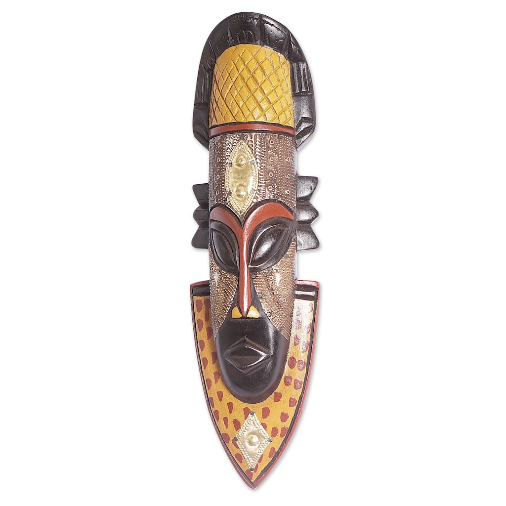 Novica Handmade Noble King African Wood Mask