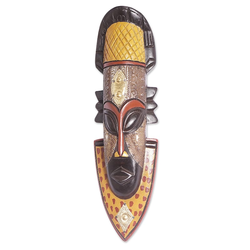 Novica Handmade Noble King African Wood Mask