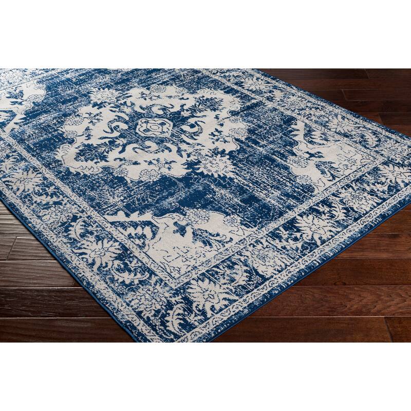 Livabliss Clairee Distressed Medallion Area Rug