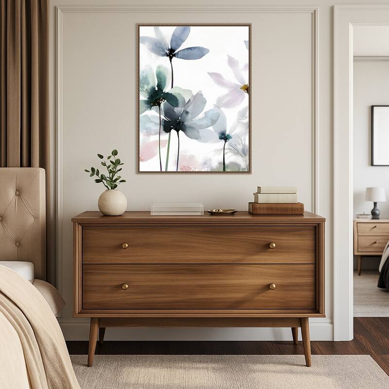 Whimsical Blossoms No. 1 by Aria K (23 x 30 in.), Framed Canvas Wall Art Print