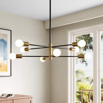 8 - Light Modern Linear Sputnik Chandelier for Dining Room
