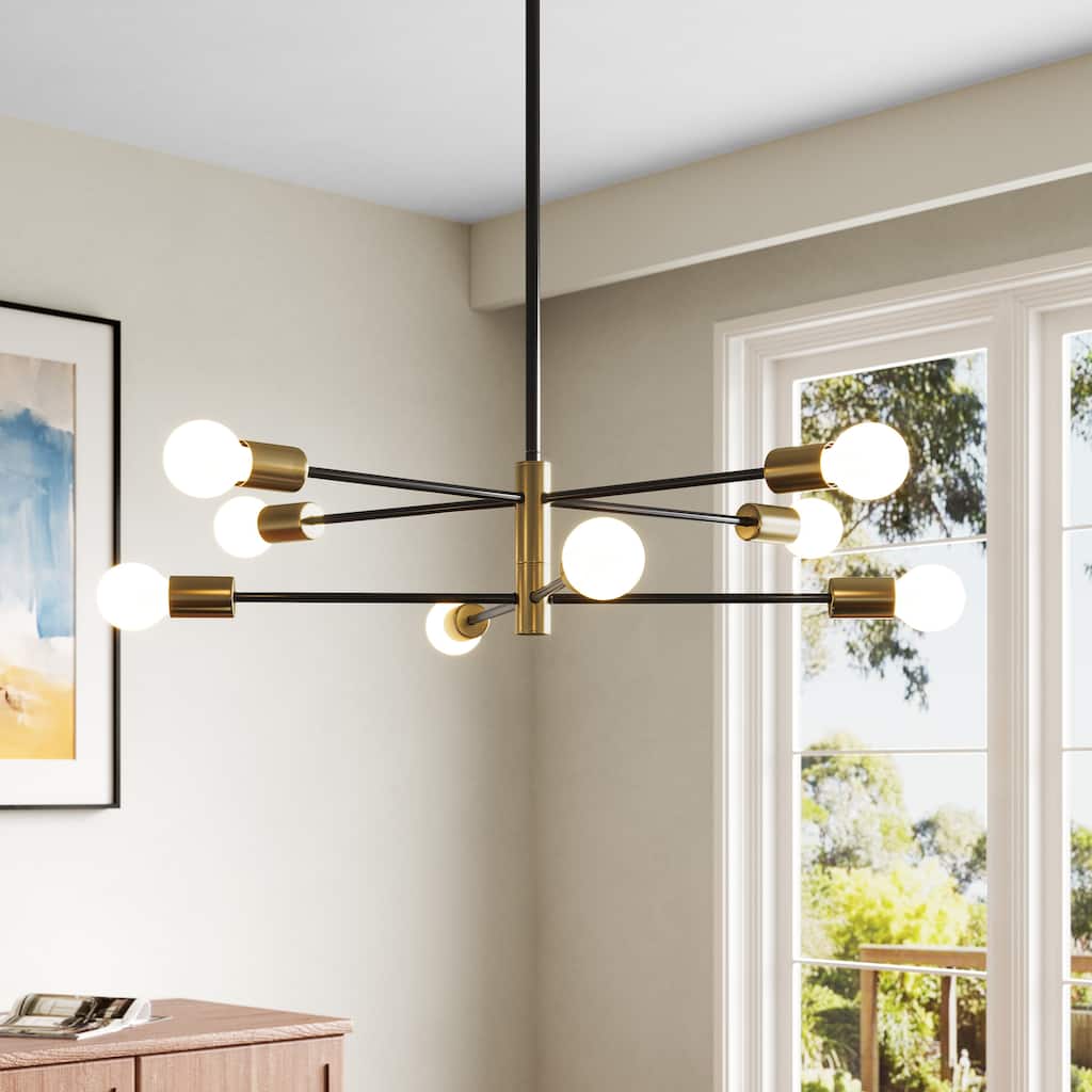 8 - Light Modern Linear Sputnik Chandelier for Dining Room