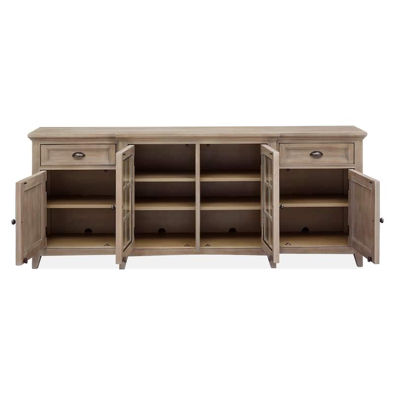 Magnussen Home Paxton Place Dovetail Grey 80" Console - 80"W x 18"D x 32"H