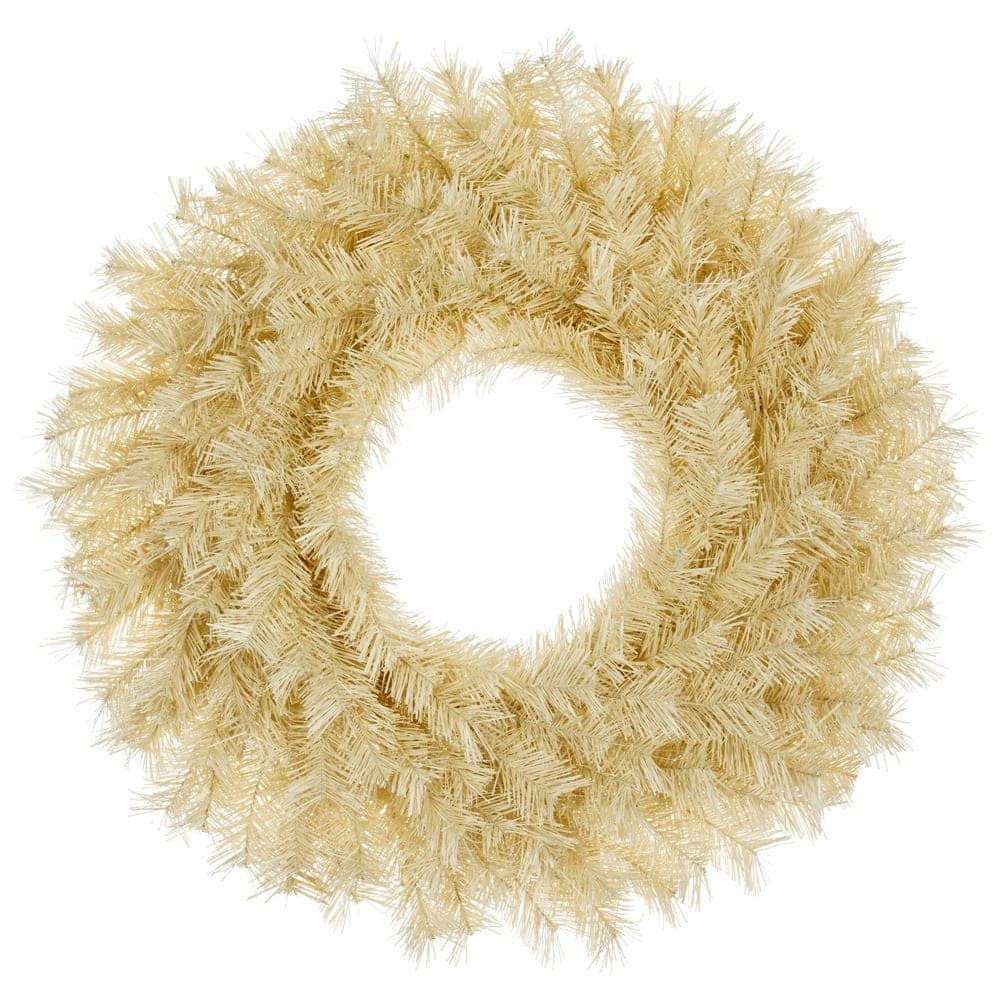 Kurt Adler 30-Inch Unlit Cream Wreath - White