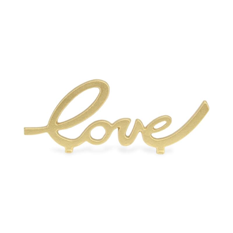 Roven Cast Iron Calligraphic Love Table Decor