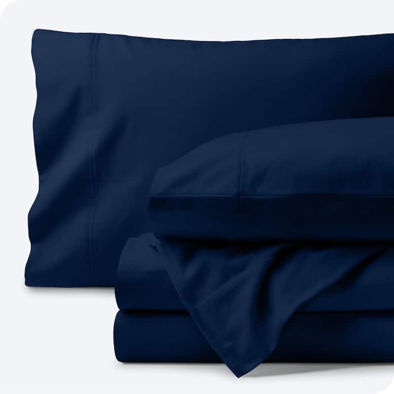 Bare Home Organic Cotton Flannel Sheet Set - Twin XL - Dark Blue