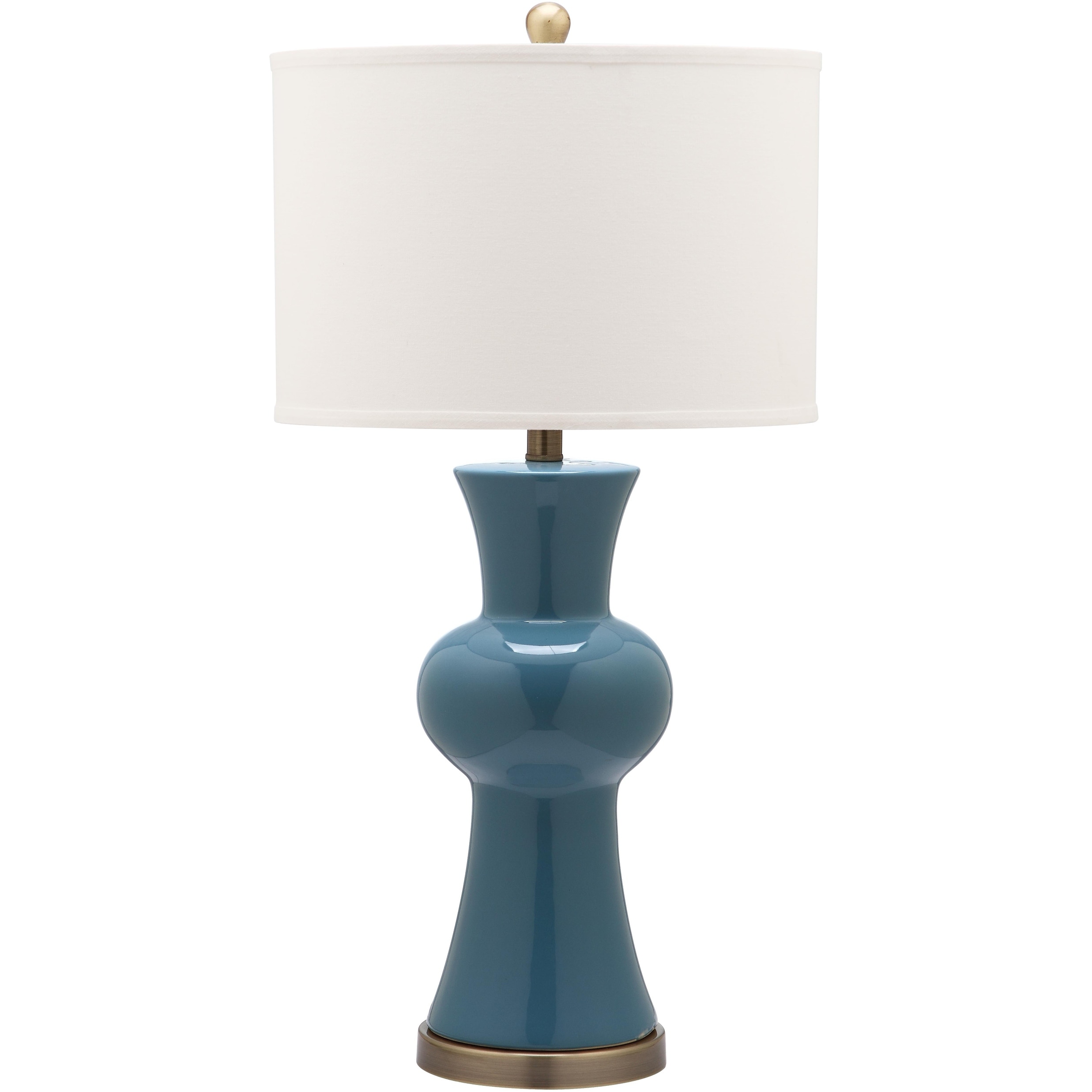 SAFAVIEH Lighting 30 inch Blue Lola Column Lamp Set of 2 15