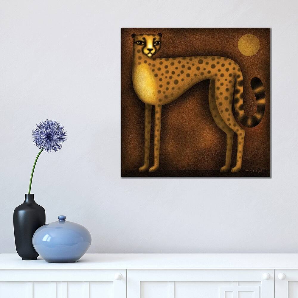 iCanvas "Night Cheetah" by Terry Runyan Canvas Print
