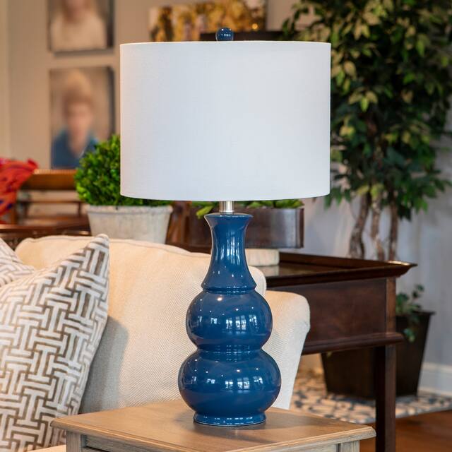 Copper Grove Arans Table Lamp with Off-white Drum Shade (26.5)