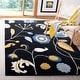 preview thumbnail 4 of 43, SAFAVIEH Handmade Soho Ingken Floral N.Z. Wool Rug 7'6" x 9'6" - Black/Multi - Rectangle