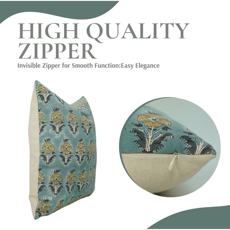 Cotton Bohemian Block print pillow Cover Mormukut