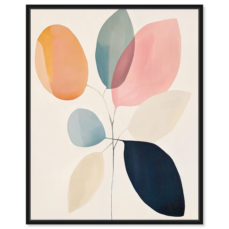 Soft Edge Foliage Canvas by Art Remedy - Black - 24" x 30"