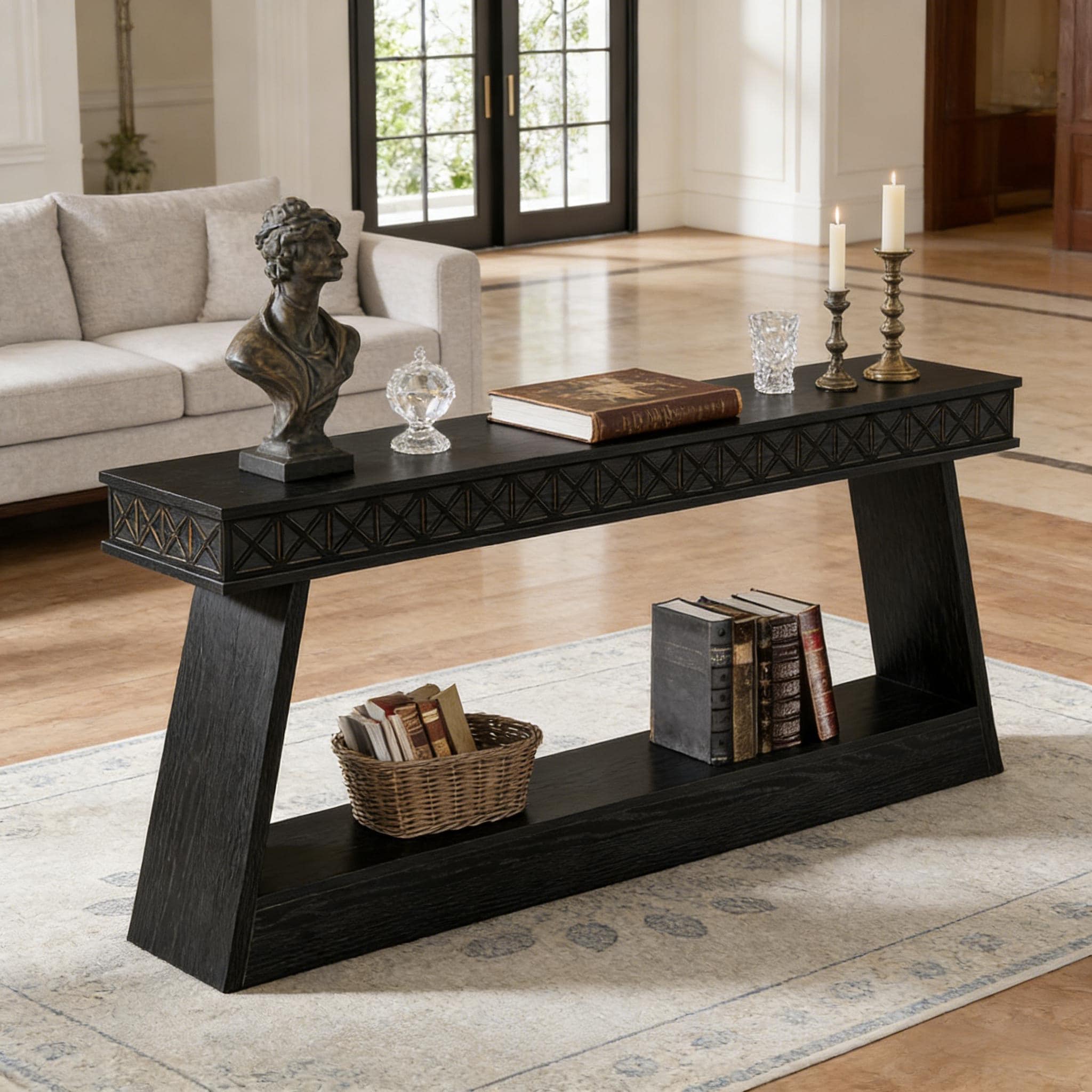 TV Stand,Entryway Table - Black