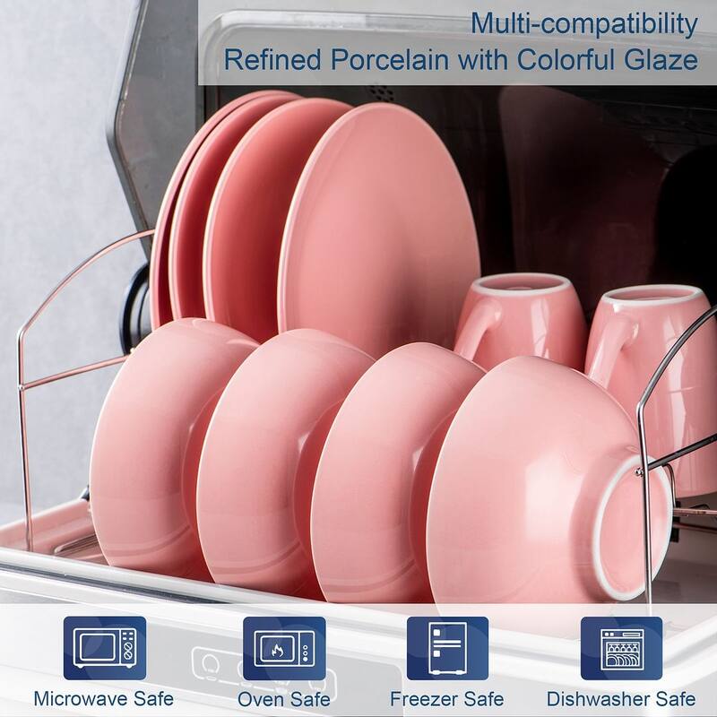 LOVECASA 16-Piece Porcelain Dinnerware Set (Service for 4)