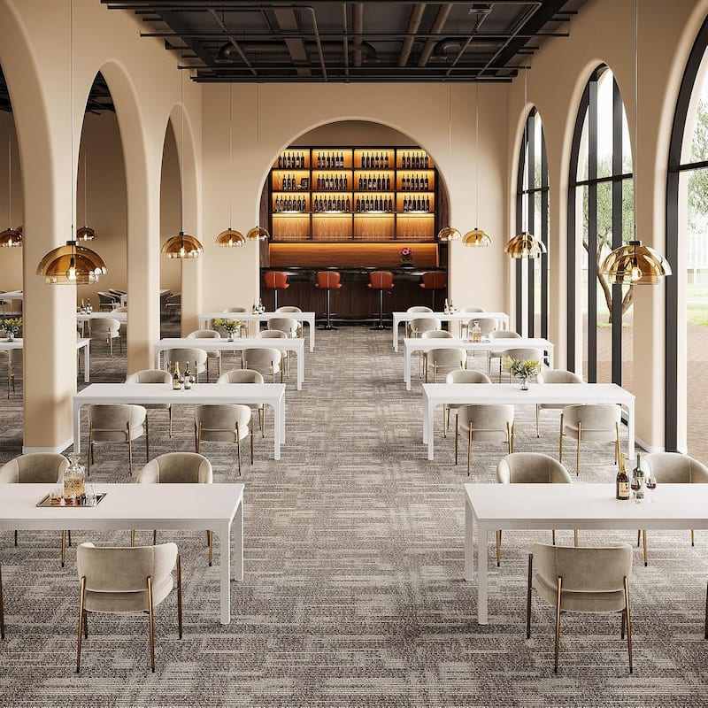 78.7" Rectangular Dining Table, Wood Kitchen Table for Home, Restaurant, Cafe, Office, Apartment, Bakery