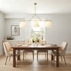 preview thumbnail 4 of 9, 61 in. 3-Light Transitional Brushed Gold Linear Chandelier with White Fabric Shades - 61.0 in. W x 15.7 in. D x 25.2 in. H