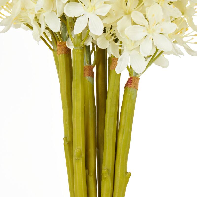 White Faux Foliage Tall Eremurus Artificial Flower Stem (Set of 8)