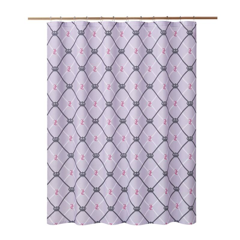 Juicy Couture 13-Piece Shower Curtain and Hooks Set