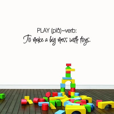 Play 50-inch x 14-inch Wall Decal