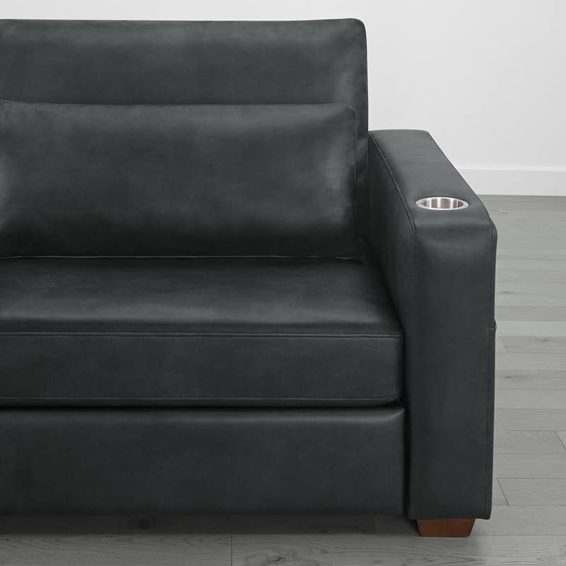 Spruce & Spring Ezra 89" Modern High Back Living Room Sofa with USB & Cup Holders