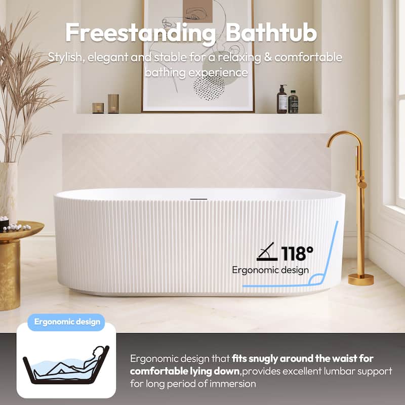 Linyi Freestanding Acrylic Soaking Bathtub