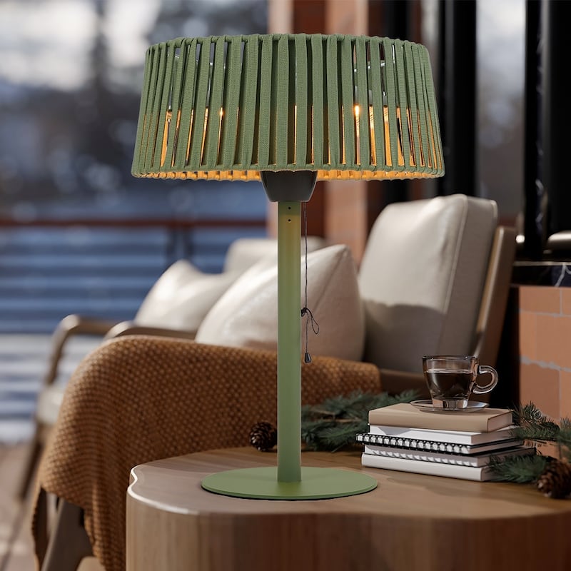 1500W Portable Tabletop Outdoor Halogen Electric Patio Heater - Green