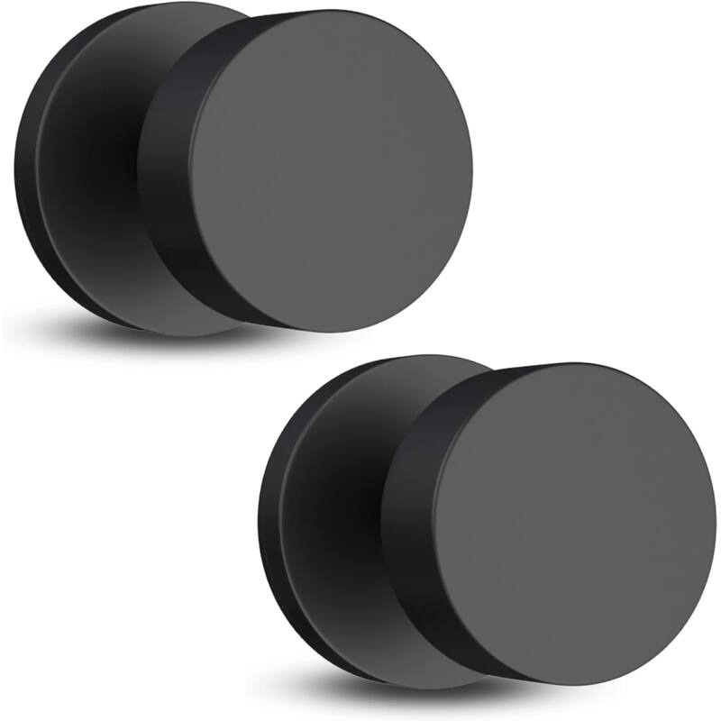 Mega Handles Buena Dummy Door Knob for Closet & French Doors | Non-Turning, Single-Sided, Reversible Handle Set for Interior Use -  Non Turning Reversible Handing|Matte Black