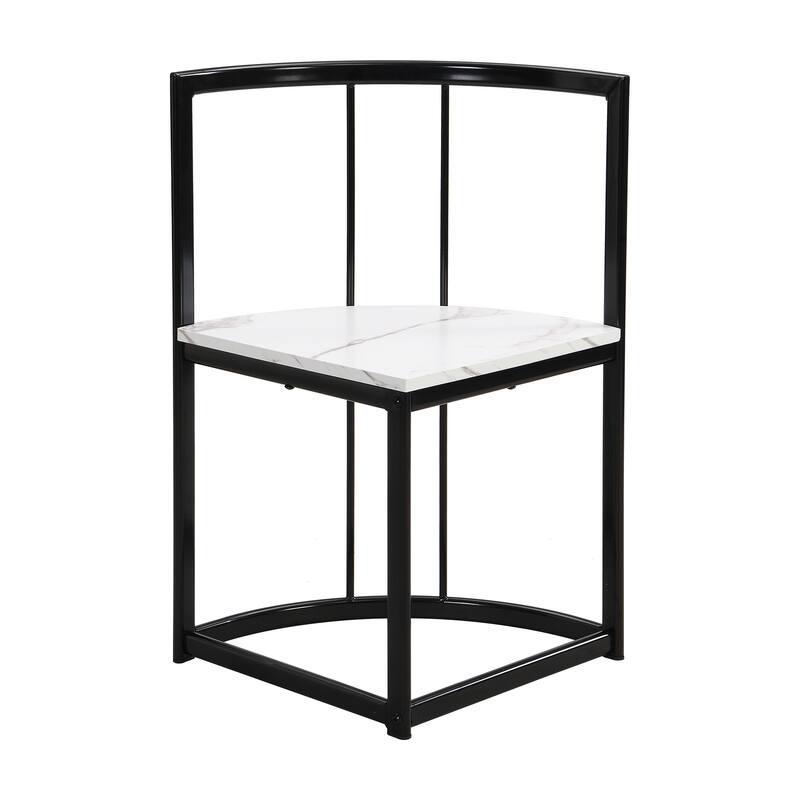 Modern 7-Piece Dining Table Set with Iron Frame