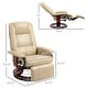 preview thumbnail 57 of 61, HomCom Faux Leather Adjustable Manual Swivel Base Recliner Chair with Comfortable and Relaxing Footrest