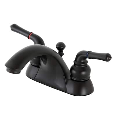 Kingston Brass Naples 4 in. Centerset Bathroom Faucet