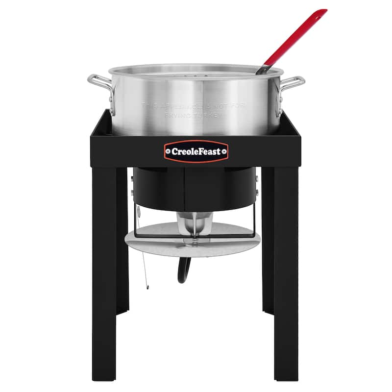 Creole Feast,Silver Aluminum Turkey Fryer Boiler Set