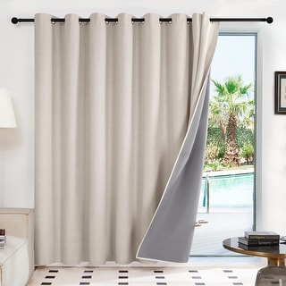 Deconovo Blackout Linen Extra Wide Curtain 100 Inch 1 Panel