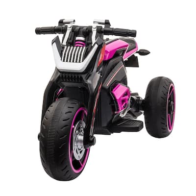 12V Kids' Ride-On Motorcycle with LED Lights, 3 Wheels, and Horn - Ages 3-8