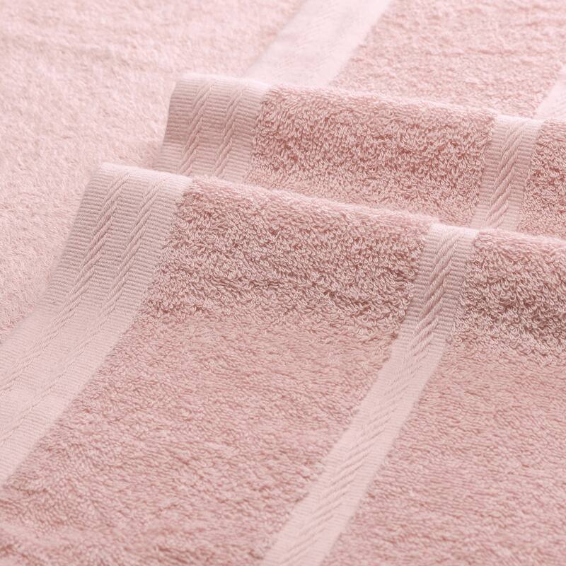 Cotton 2 Pack Bath Towels, Highly Absorbent Quick Dry and Lightweight Towels for Bathroom, Hotel, Gym 28" x 56" - Pink