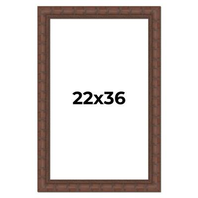 22x36 Frame Pewter Solid Wood Picture Frame Width 1.625 Inches | Interior Frame Depth 0.6875 Inches