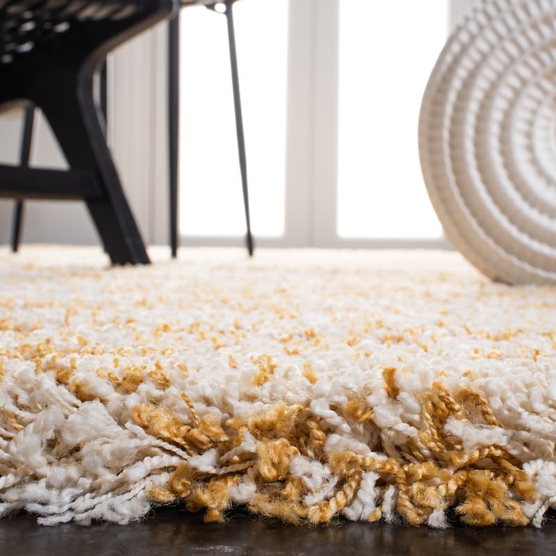 SAFAVIEH Hudson Shag Lulzime Modern Abstract 2-inch Thick Rug
