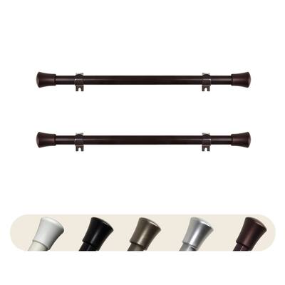 InStyleDesign 5/8 inch Side Curtain Rod 12-20 inch long (Set of 2)